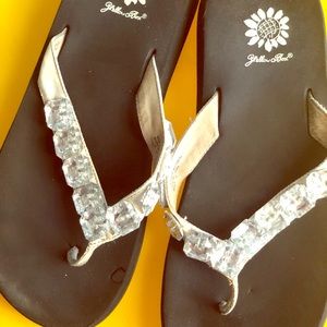 Yellow Box bling flip flop